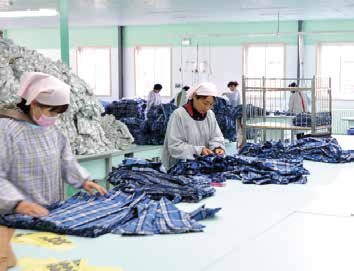 Garment production floor